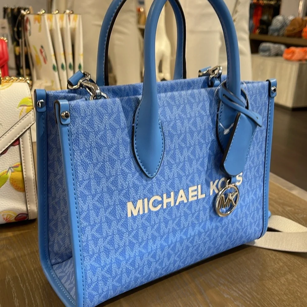 Michael Kors Mirella Small Shopper Top Zip Signature Logo Crossbody XBODY MK
NWT - Picture 6 of 16